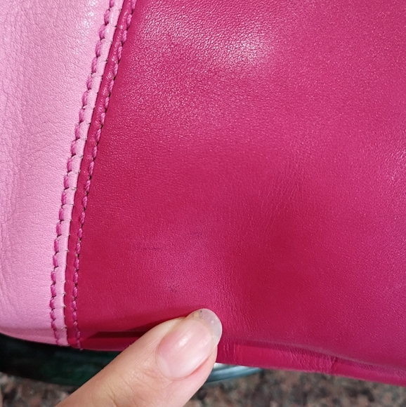 Coach Bleeker Rugby Stripe Bucket Duffle Bag, Pink - Picture 17 of 17